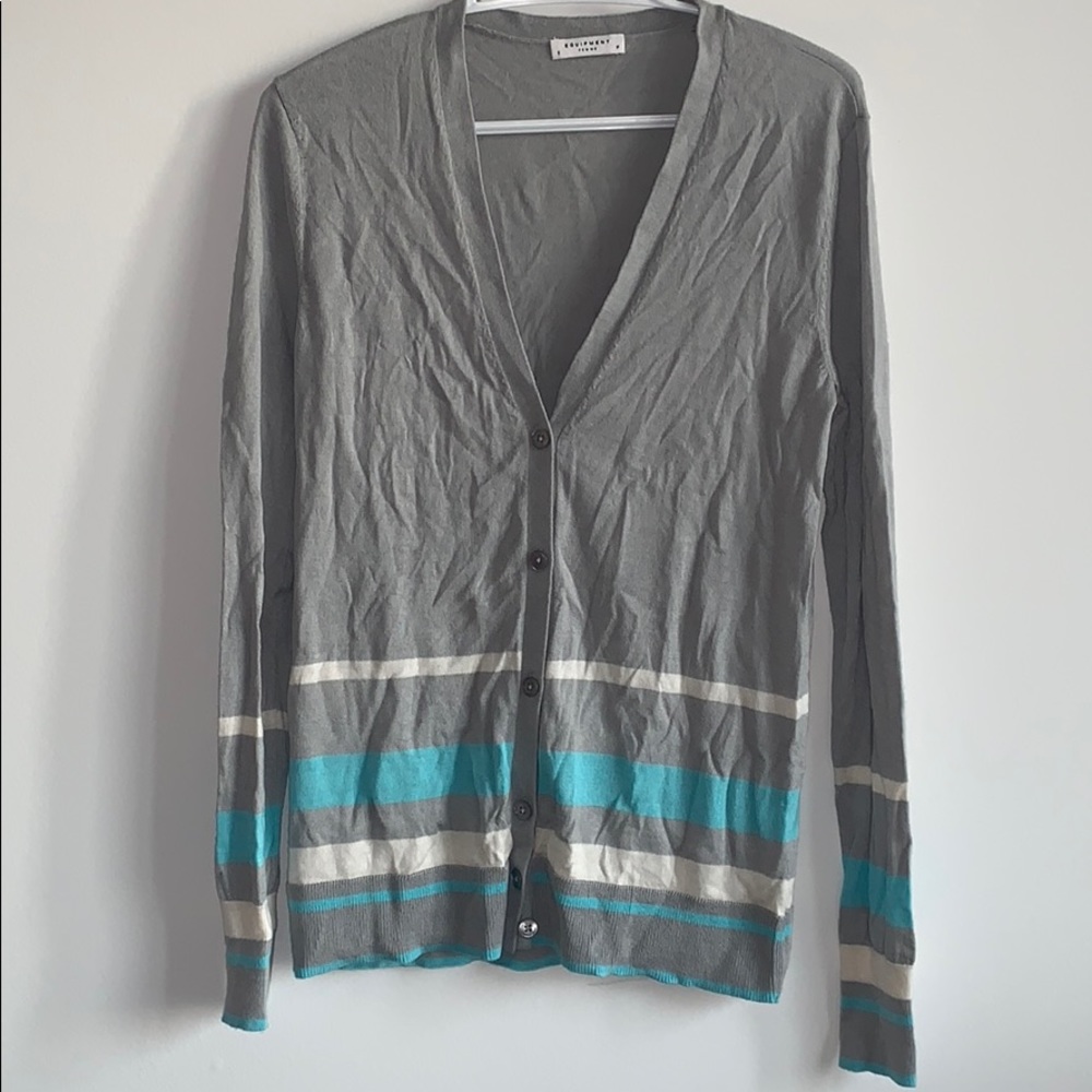 Equipment silk and cashmere cardigan